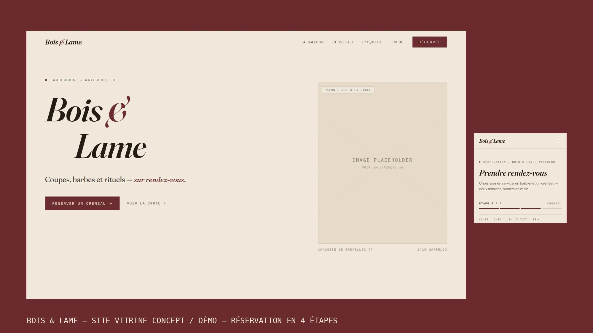 Aperçu du site Bois & Lame